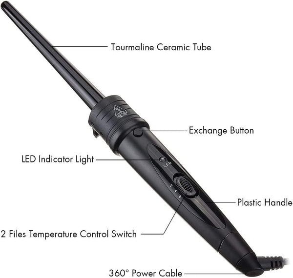 Dubkart Hair Care 6in1 Hair Curling Iron Curler LED Temperature Control