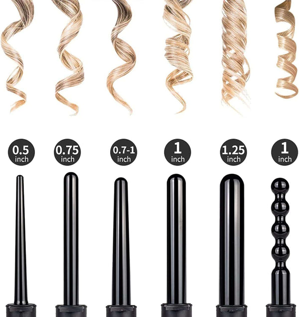 Dubkart Hair Care 6in1 Hair Curling Iron Curler LED Temperature Control