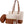 Dubkart Handbags 3 PCS Women's Tote Handbag Set (White and Brown)