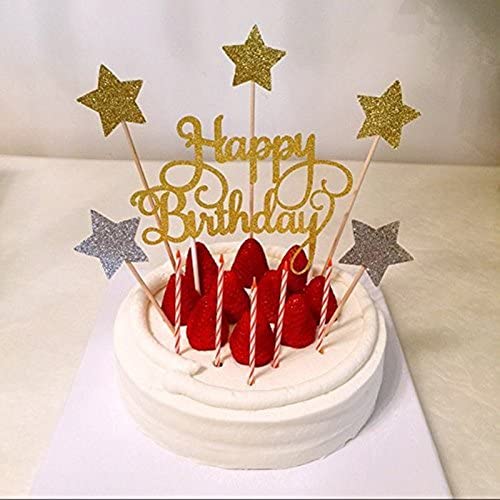 Dubkart Happy Birthday Cake Insert Topper Birthday Party Decoration