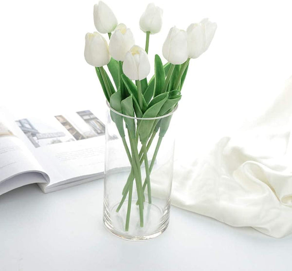 Dubkart Home decor 10 PCS Artificial Tulip Flowers Real look & Feel