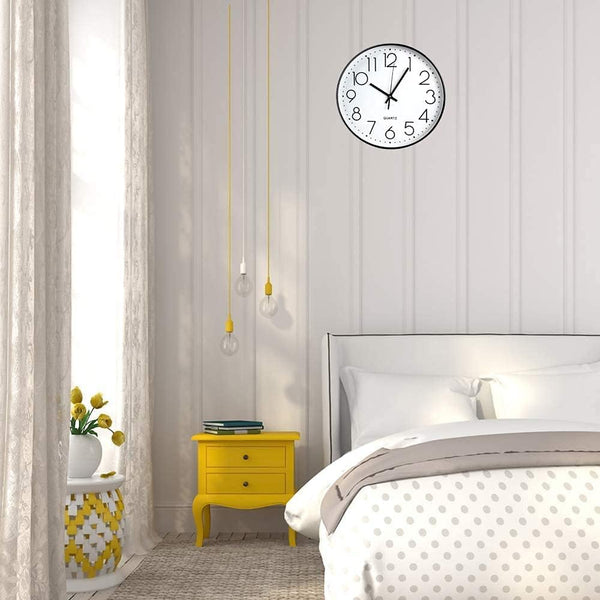 Dubkart Home decor 12 Inch Ultra-Quiet Simple Modern Wall Clock