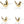 Dubkart Home decor 4 PCS Nordic Birds Home Decor Set (Gold)