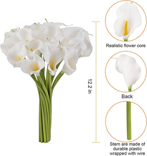 Dubkart Home decor 8 PCS Artificial Fake Lily Flowers Set