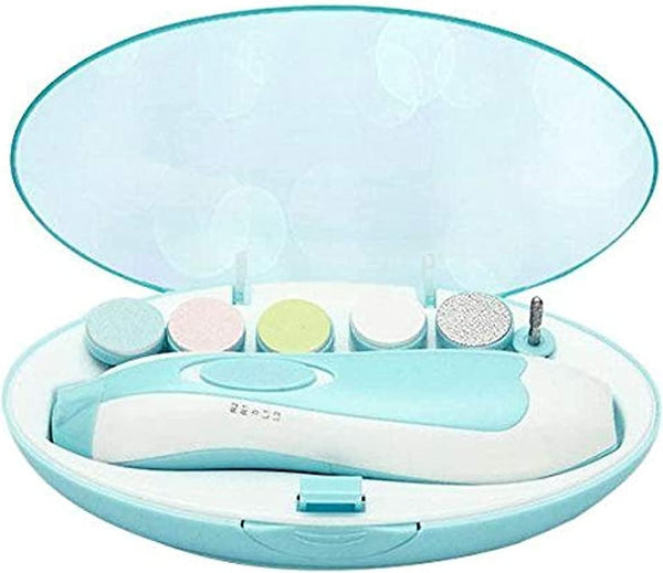 Dubkart Infant Care 6in1 Baby Infant Kids Electric Nail File with LED Light Nails Clipper