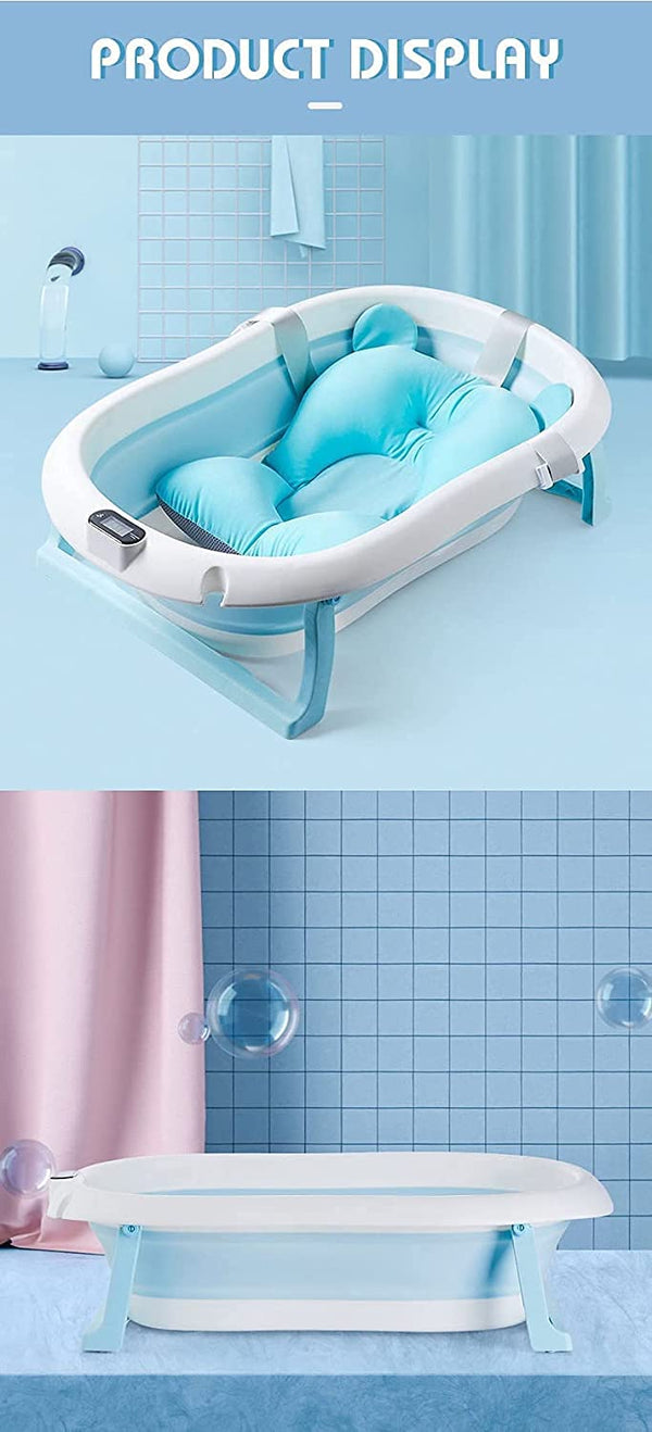 Dubkart Infant Care Foldable Temperature Sensing Baby Bath Tub Set