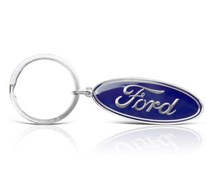 Dubkart Key chains Ford Emblem Logo Pendant Keychain Key Ring Zinc Chrome