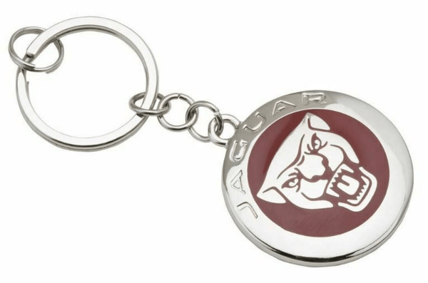 Dubkart Key chains Jaguar Growler Emblem Logo Keychain Key Ring Zinc (Red)