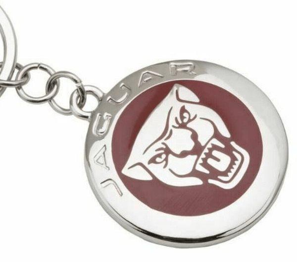 Dubkart Key chains Jaguar Growler Emblem Logo Keychain Key Ring Zinc (Red)