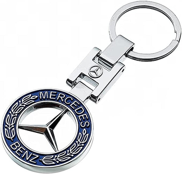 Dubkart Key chains Mercedes Classic Emblem Logo Pendant Keychain Key Ring