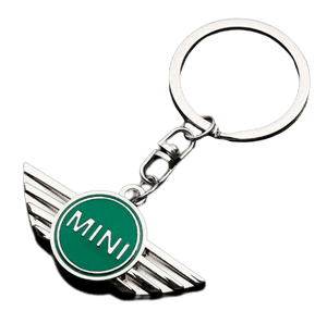 Dubkart Key chains Mini Cooper Emblem Logo Keychain Key Ring (British Racing Green)