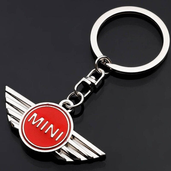 Dubkart Key chains Mini Cooper Emblem Logo Keychain Key Ring Zinc (Red)