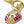 Dubkart Key chains Porsche Emblem Logo Pendant Keychain Key Ring (Gold)