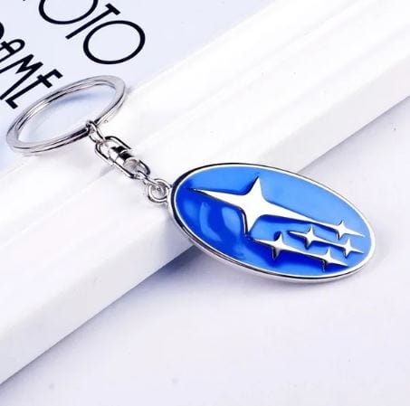 Dubkart Key chains Subaru Emblem Logo Pendant Keychain Key Ring Zinc Chrome