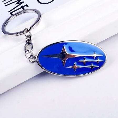 Dubkart Key chains Subaru Emblem Logo Pendant Keychain Key Ring Zinc Chrome