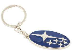 Dubkart Key chains Subaru Emblem Logo Pendant Keychain Key Ring Zinc Chrome