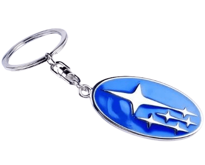 Dubkart Key chains Subaru Emblem Logo Pendant Keychain Key Ring Zinc Chrome