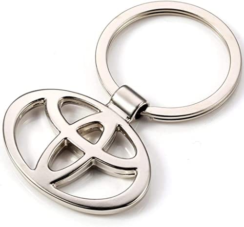 Dubkart Key chains Toyota Emblem Logo Pendant Keychain Key Ring Zinc Chrome