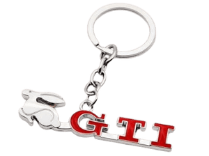 Dubkart Key chains Volkswagen GTI Emblem Logo Keychain Pendant Key Ring Zinc Chrome