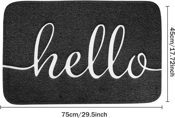 Dubkart Kitchen accessories HELLO Home Entry Non Slip Door Mat Rug