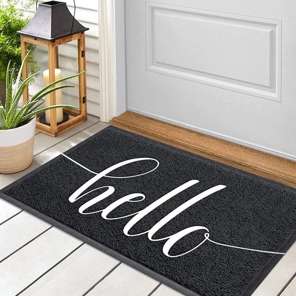 Dubkart Kitchen accessories HELLO Home Entry Non Slip Door Mat Rug