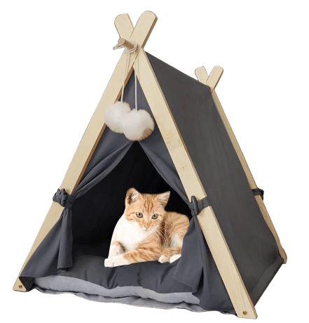 Dubkart Large Washable Canvas Pet Cat Dog Tent House