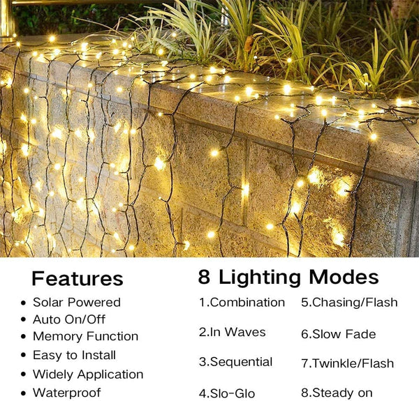 Dubkart Lights 50 Solar Powered LED String Lights 17 meters