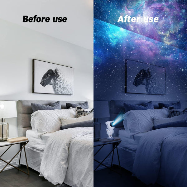 Dubkart Lights Star Astronaut Night Light Projector with Remote Control Timer