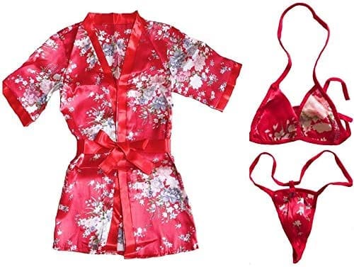 Dubkart Lingerie Japanese Kimono Hot Dress Lingerie Set