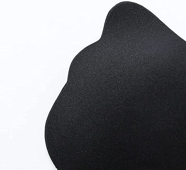 Dubkart Lingerie Strapless Backless Invisible Push Up Bra Self Adhesive (Black)