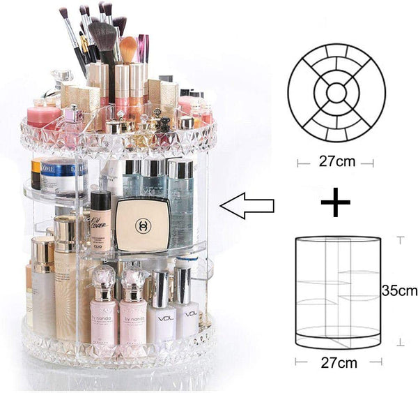 Dubkart Makeup 360 Degree Rotating Makeup Organizer Stand