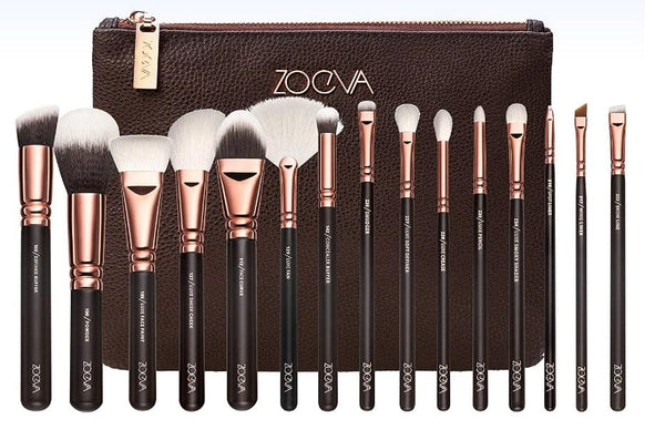 Dubkart Makeup brushes 15 PCS Vol. 1 Face Eye Makeup Brush Set Rose (Gold)