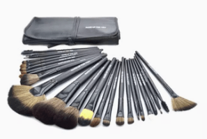 Dubkart Makeup brushes 24 PCS Professional Cosmetic Facial Makeup Brush Kit (Black)