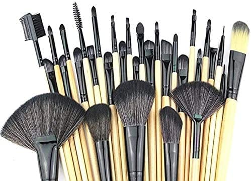 Dubkart Makeup brushes 32 PCS Professional Cosmetic Facial Makeup Brush Kit (Wood Black)