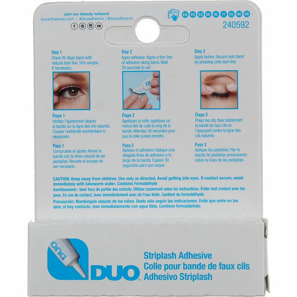 Dubkart Makeup Duo Strip Eyelash StripLash Adhesive Glue - White/Dark