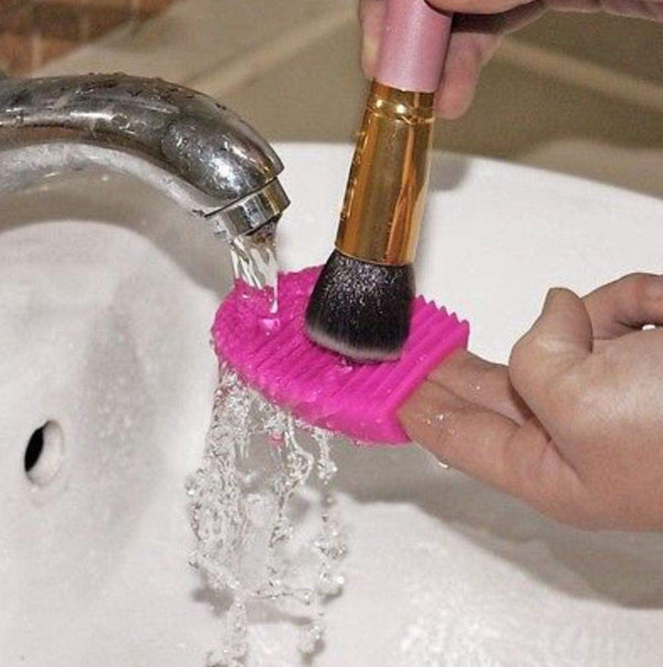 Dubkart Makeup Make Up Cleaning Egg Shape Brush Make Cleaner Tool Pink