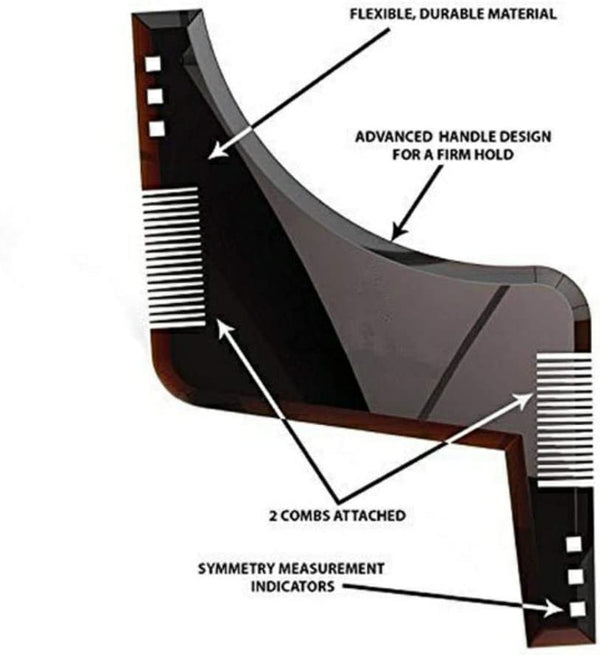 Dubkart Men's grooming Beard Styling Shaping Trimming Tool Template Comb