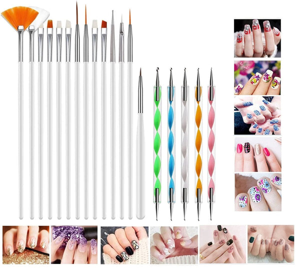 Dubkart Nails 20 PCS Nail Art Gel Polish Tools Set Kit