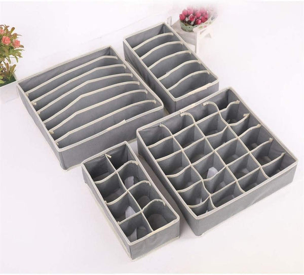 Dubkart Organizers 4 PCS Closet Storage Organizer Drawer Divider