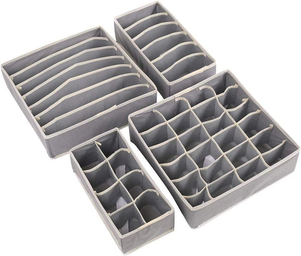 Dubkart Organizers 4 PCS Closet Storage Organizer Drawer Divider