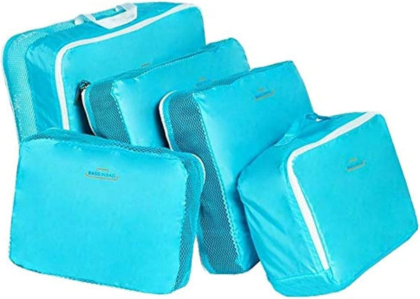 DubKart Organizers G4U 5 PCS Travel Bag Organizer Set (Blue)