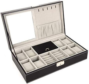 Dubkart Organizers Jewelry Watch Earrings Storage Organizer Box Case with Drawer