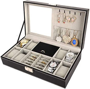Dubkart Organizers Jewelry Watch Earrings Storage Organizer Box Case with Drawer