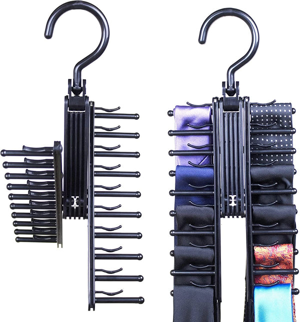 Dubkart Organizers Tie Belt Hanger Organizer Rack Rotating Hook