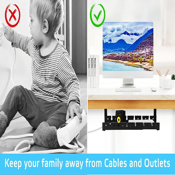 Dubkart Organizers Under Desk Cable Wire Cable Cord Organizer