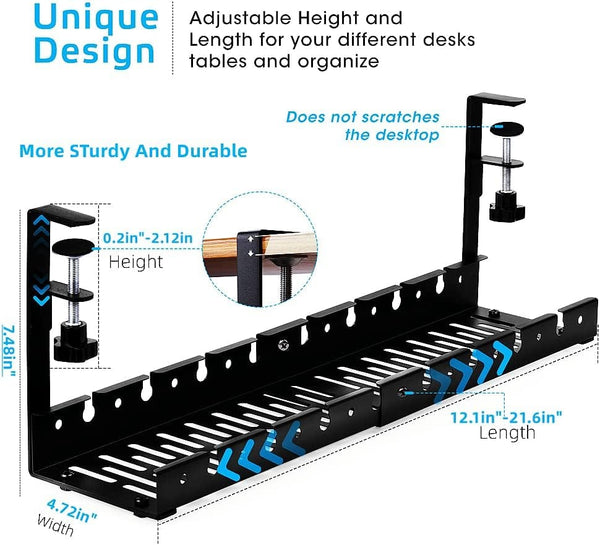 Dubkart Organizers Under Desk Cable Wire Cable Cord Organizer