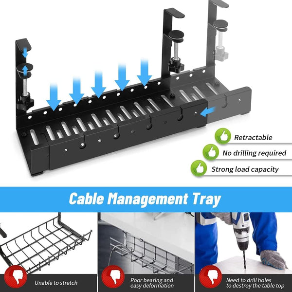 Dubkart Organizers Under Desk Cable Wire Cable Cord Organizer