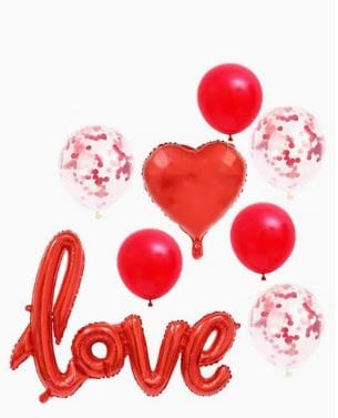 Dubkart Party supplies 8 PCS LOVE balloon Set Weddings Birthdays Bridal Bachelorette Party