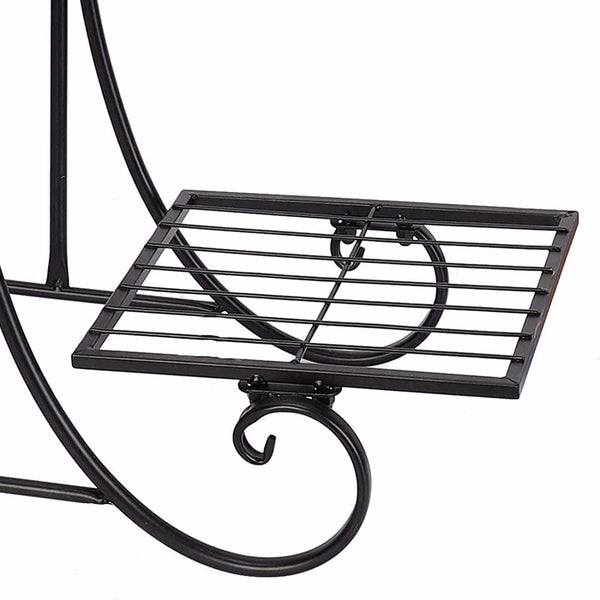 Dubkart Patio, Lawn & Garden 4 Plant Flower Pot Metal Rack Stand