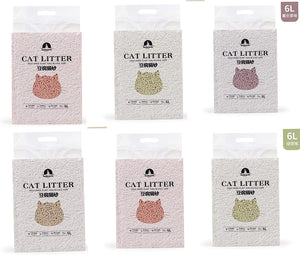 Dubkart Pet sanitary 6 Packs Natural Biodegradable Clumping Cat Litter Absorbent Fragrance (36L)